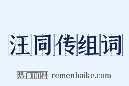 汪同传组词是什么意思的图片